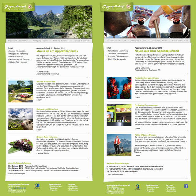 Newsletter appenzellerland.ch