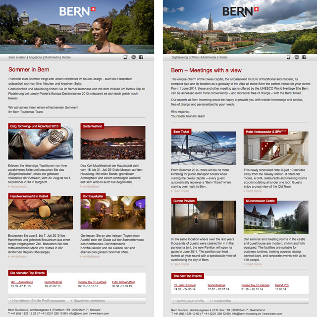 Newsletter bern.com